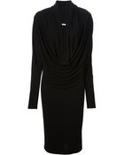 Givenchy Draped Jersey Dress - Lyst