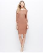 Ann Taylor Mesh Sleeve Sweater Dress - Lyst