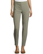 ESCADA Silk Straight-Leg Ankle Pants - Lyst