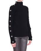 Roberto Cavalli Wool Pull With Buttons - Lyst