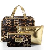 Kenneth Cole Reaction Brown Leopard Print 3-Piece Overnight Set - Lyst