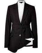 Theory Tailored Blazer With Asymmetric Ruffle Hem - Lyst