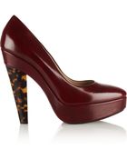 Stella McCartney Glossed Faux Leather Pumps - Lyst