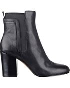 Nine West Saga Leather Pull-On Booties - Lyst