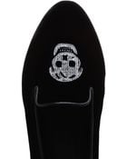 Alexander McQueen Velvet Dress Slippers - Lyst