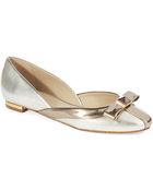 Trina Turk Silverado Metallic Flats - Lyst