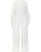 Elie Saab Silk-Chiffon And Stretch-Crepe Jumpsuit - Lyst