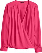 H&M Wraparound Blouse - Lyst