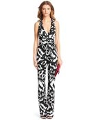 Diane von Furstenberg Dvf Zola Silk Jersey Halter Jumpsuit - Lyst