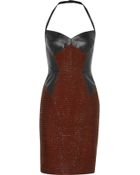 Jason Wu Leather-Paneled Tweed-Effect Organza Dress - Lyst