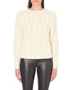Maje Alpaca-Wool Cable-Knit Jumper - Lyst
