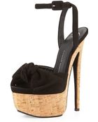 Giuseppe Zanotti Denny Suede High-Heel Sandal W/ Bow - Lyst