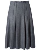 Erika Cavallini Semi Couture Pleated Godet Hem Skirt - Lyst