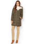 Lauren by Ralph Lauren Faux-Fur-Trim Hooded Down Puffer Coat - Lyst