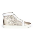 Rene Caovilla Metallic Leather Crystal Sneakers - Lyst