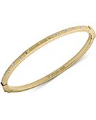 Michael Kors Crystal Logo Plaque Bracelet - Lyst