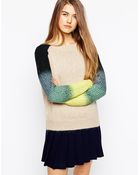 Shae Splatter Dip Dye Sleeve Sweater - Lyst