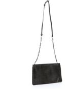 Christian Louboutin Black Leather Studded 'Loubiposh' Shoulder Bag - Lyst