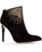 French Connection Black Monroe Studded Booties - Lyst