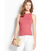 Ann Taylor Silk Cotton Halter Top - Lyst