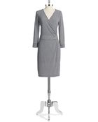 Jones New York Patterned Wrap Dress - Lyst