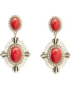 Guess Cabachon Stone Drop Earring - Lyst