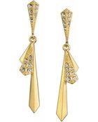 Sam Edelman Crystallized Fan Drop Earrings - Lyst