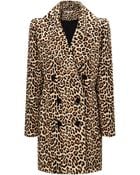 Carven Leopard Wool Printed Coat - Lyst