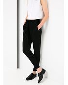 Mango Bow Crepe Trousers - Lyst