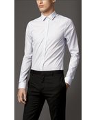 Burberry Slim Fit Striped Cotton Shirt - Lyst