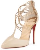 Christian Louboutin Confusa Strappy Point-Toe Red Sole Pump - Lyst