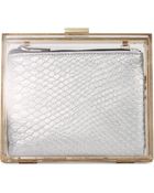 La Regale Lucite Box With Metallic Pouch - Lyst
