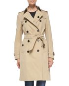 Burberry London Near-Knee-Length Double-Breasted Trench Coat - Lyst