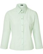 Jil Sander Navy Stretch Cotton 3/4 Sleeve Shirt - Lyst