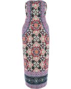 Temperley London Merida Tile Strapless Dress - Lyst
