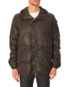 Diesel Wikesh Black Hooded Down Jacket - Lyst