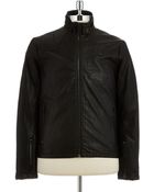 G-Star Raw Faux Leather Zip Bomber - Lyst