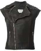 Amen Rhinestone Embellished Biker Vest - Lyst