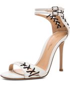 Gianvito Rossi Stitched Ankle Strap Leather Heels - Lyst