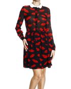 Saint Laurent Dress Sshirtto Georgette Print Bocca - Lyst