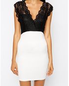Ax Paris Metallic Jacquard Skater Dress - Lyst