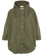 Current/Elliott The Cadet Hooded Cotton-Twill Jacket - Lyst
