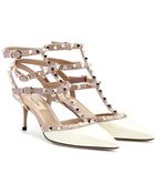 Valentino Rockstud Patent Leather Kitten-Heel Pumps - Lyst