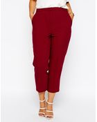 Asos Curve Slim Ankle Grazer Pant - Lyst