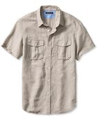 Banana Republic Slim-Fit Linen/Cotton Short-Sleeve Utility Shirt - Lyst