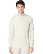 Calvin Klein 1/4 Zip Pique Fleece Pullover - Lyst