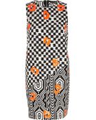 River Island Black Jacquard Embellished Shift Dress - Lyst