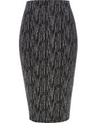 River Island Black Sparkle Pencil Skirt - Lyst