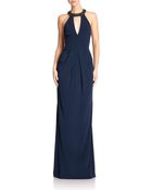 ABS By Allen Schwartz Chain-Neck Halter Gown - Lyst