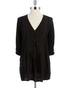 DKNY Beaded Tunic Top - Lyst